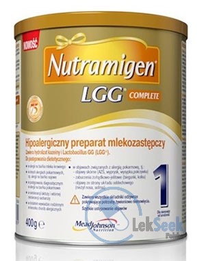 Opakowanie Nutramigen® 1 LGG Complete; 2 LGG Complete; 3 LGG Complete