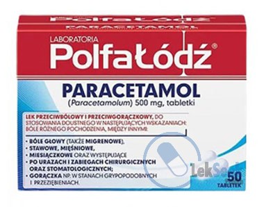 Opakowanie Paracetamol Polfa-Łódź