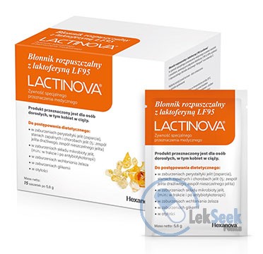 Opakowanie Lactinova® Błonnik rozpuszczalny z laktoferyną LF95