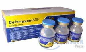 Opakowanie Ceftriaxon-MIP i.v. 2 g; -i.v./i.m. 1 g