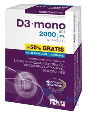 Opakowanie D3 Mono 2000 Witamina D3
