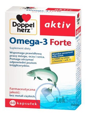 Opakowanie Doppelherz aktiv Omega-3 Forte