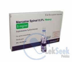 Opakowanie Marcaine® Spinal 0,5% Heavy