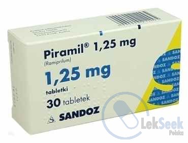 Opakowanie Piramil 1,25 mg; -2,5 mg; -5 mg; -10 mg