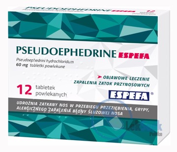 Opakowanie Pseudoephedrine Espefa