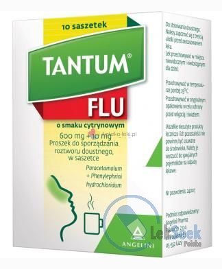 Opakowanie Tantum Flu o smaku cytrynowym