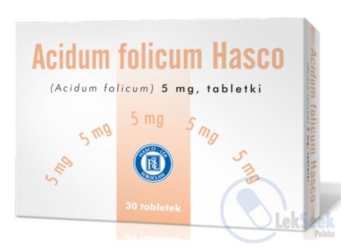 Opakowanie Acidum folicum Hasco