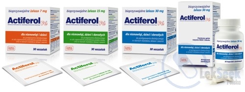 Opakowanie ActiFerol® Fe; -Forte; -START