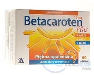 Opakowanie BETACAROTEN 10 mg PLUS
