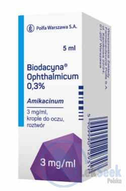 Opakowanie Biodacyna® ophthalmicum 0,3%