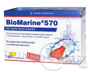 Opakowanie BioMarine 570 olej z wątroby rekina