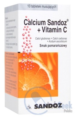 Opakowanie Calcium Sandoz + Vitamin C