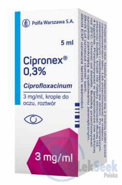 Opakowanie CIPRONEX 0,3%