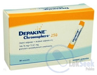 Opakowanie Depakine® Chronosphere 100; -250; -500; -750; -1000