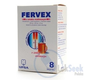 Opakowanie Fervex o smaku malinowym