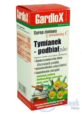 Opakowanie Gardlox Syrop zioł. z wit.C