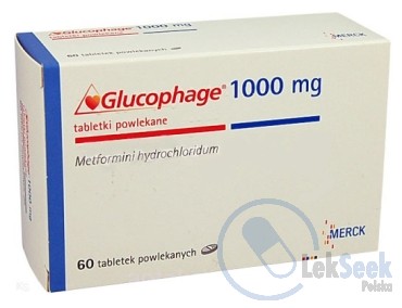 Opakowanie Glucophage® 500 mg; -850 mg; -1000 mg