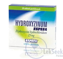 Opakowanie Hydroxyzinum Espefa