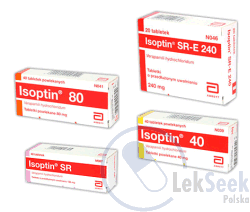 Opakowanie Isoptin® 40; -80; Isoptin® SR; Isoptin® SR-E 240