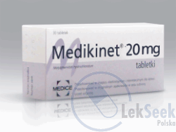 Opakowanie Medikinet® 5 mg; -10 mg; -20 mg