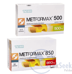 Opakowanie Metformax® 500; -850; -1000; -SR 500; -SR 750; -SR 1000