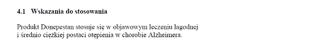 Wskazania wg ChPL