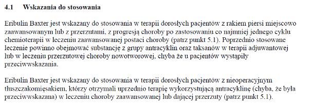 Wskazania wg ChPL