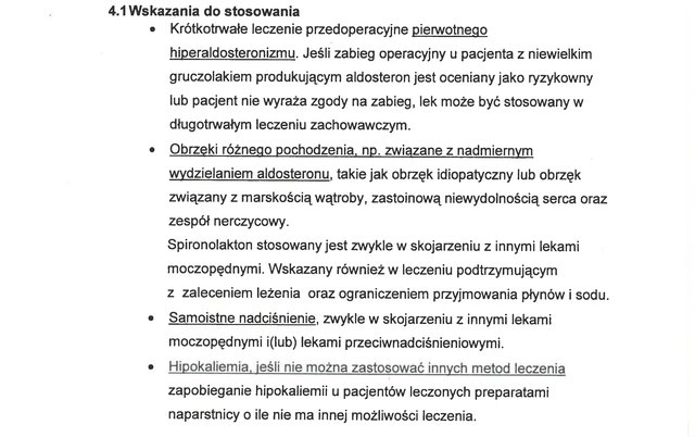 Wskazania wg ChPL