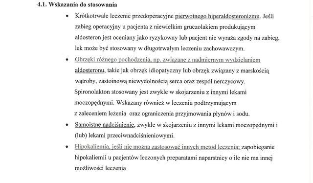 Wskazania wg ChPL