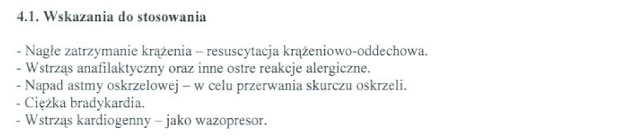 Wskazania wg ChPL